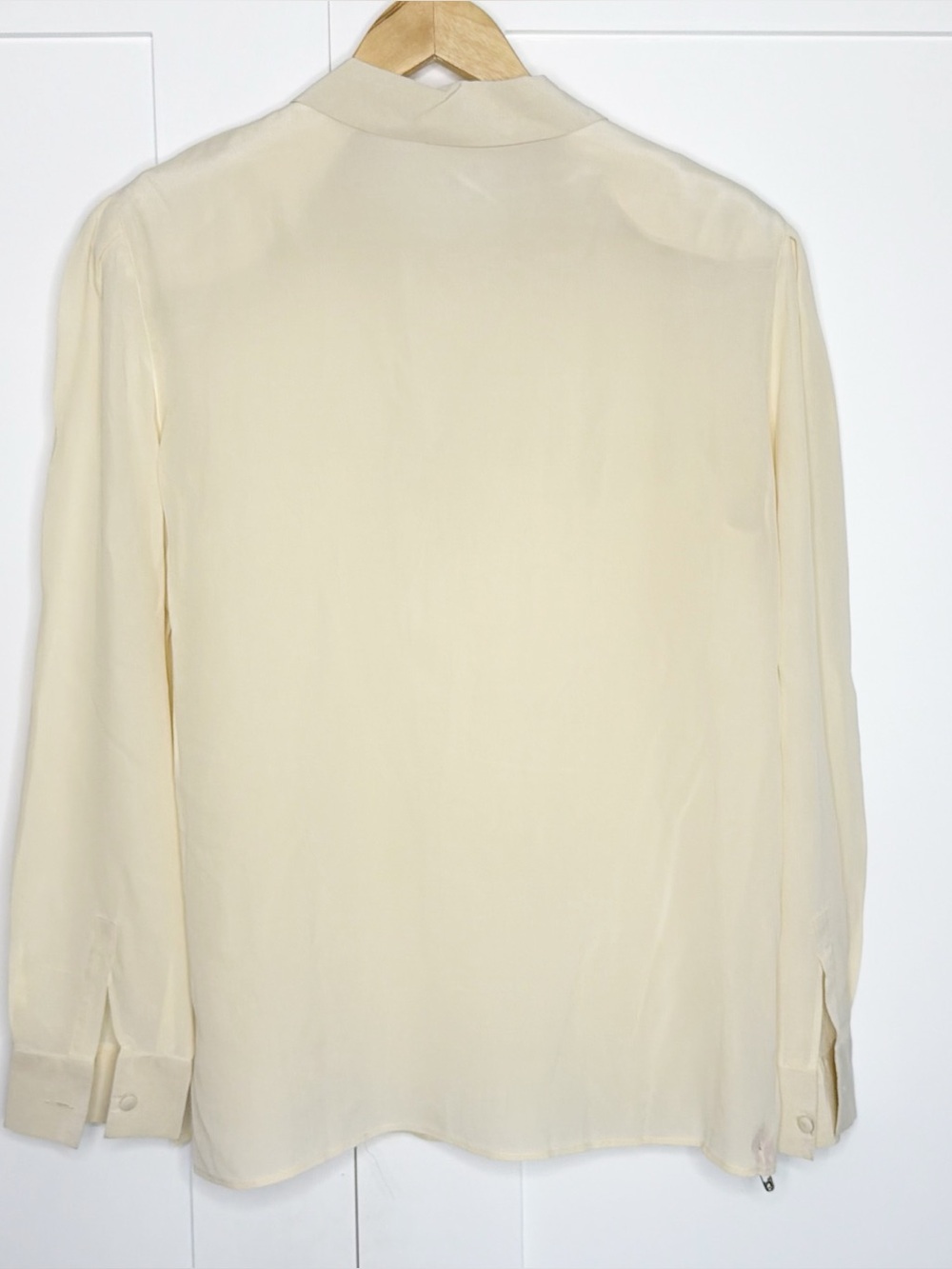 EMPORIO ARMANI Emporio Armani silk blouse 46 10 medium large cream ivory career - Picture 4 of 8